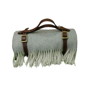 2024 Venta caliente nuevo diseño color marfil espiga manta de lana al precio más bajo - Product Image 2