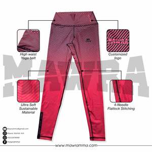 Custom Women Leggings Solid High Waist Super Soft Spandex Breathable Gym Fitness <b>Tights</b> - Product Image 2