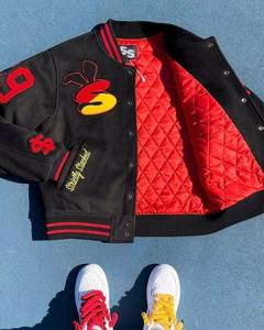 Personalizable de moda para hombre Chaqueta de algodón acolchado de los hombres Casual chaqueta de doble capa de algodón de lana Varsity chaqueta - Product Image 6