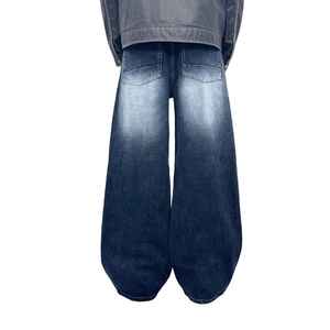 DTG กางเกงยีนส์ทรงตรงพอดีตัวสำหรับผู้ชายแนวสตรีทแวร์แนวสตรีทวินเทจแฟชันกำหนดได้เอง - Product Image 4