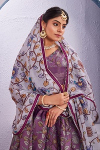 Lehenga choli ชุดเดรสแบบอินเดียดั้งเดิมผ้าคอตตอนผ้าคอตตอนผ้านิ่มพิมพ์ลายดิจิตอล - Product Image 5