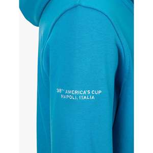 Felpa con Cappuccio America's Cup 38 Azzurra, Design Ricamato con Zip, in Spugna Francese Traspirante e Impermeabile per l'Inverno, Taglie XL 2XL 3XL 4XL 5XL - Product Image 4