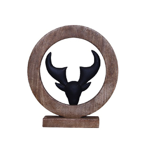 Arbre de Noël en aluminium le plus vendu avec finition noire en anneau en bois produit en gros d'artisanat indien de haute qualité - Product Image 3