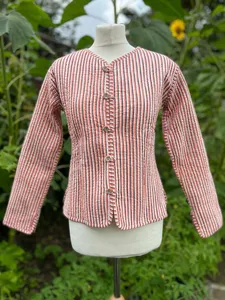 Chaqueta acolchada con estampado de bloque de mano indio para mujer, abrigo de invierno relleno de algodón transpirable, botón, nuevo estilo, regalo perfecto para su talla - Product Image 6