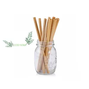 Cheapest bamboo straws/bamboo straws bulk/bamboo straws drinking for coffee, smoothie, milk, fruit juice made by Eco2go Vietnam