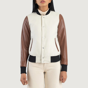 Vestes universitaires personnalisées OEM en gros, vestes Letterman, fournisseur de vêtements de sport et d'équipe pour femmes, jeunes, écoles et universités - Product Image 4