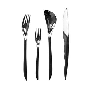 Cubiertos de metal de acero inoxidable de estilo lujoso, juego de cubiertos a granel para restaurante, fiesta de boda - Product Image 1