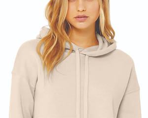 Sudadera con Capucha Corta y Cremallera para Mujer, Ropa Deportiva de Invierno, Mezcla de Poliéster/Algodón, Lavado Ácido, Bordado con Logotipo Personalizado ODM - Product Image 4