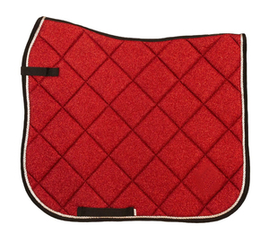 Ensemble de tapis de selle anglais assorti en Satin de mousse professionnelle tapis de selle occidental haut de gamme scintillant violet bottes de saut bonnet d'oreille - Product Image 3