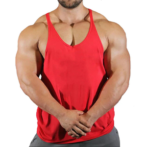 OEM Custom <b>Men's</b> Gym Stringer <b>Vest</b> Cotton Muscle Tank Slim Fit Sleeveless Bodybuilding <b>Training</b> Singlet - Product Image 2