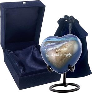 Urna de cremación de recuerdo en forma de corazón única para cenizas humanas hecha a mano en latón y urna de entierro de recuerdo grabada a mano en casa - Product Image 4