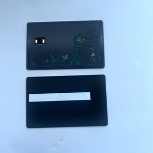 Carte de crédit <span class=keywords><strong>Amex</strong></span> NFC à double interface, étanche, 13,56 MHz, paiement sans contact, en acier inoxydable noir mat, impression personnalisée - Product Image 2