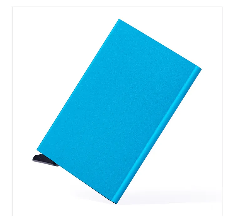 Hot Sale Ultra-thin Aluminum Alloy Card Holder Equipped with RFID Blocking Technology for Business Professionals on the Go