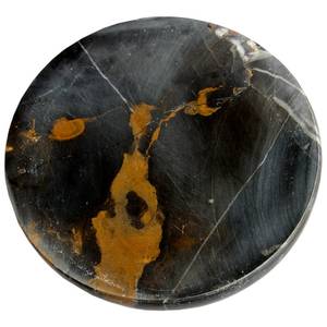 Ensemble de dessous-de-verre en marbre de l'Himalaya noir or imperméable et flammé, grand format, 4 pièces, 10 cm, 4 pouces, garantie 1 an, utilisation intérieure, villa, appartement - Product Image 1