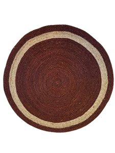 Nouveaux tapis en jute faits à la main 2026, tapis de zone en jute tressé biologique à double rayure, style zen asiatique, tapis rustiques pour sol, fabriqués au Bangladesh - Product Image 5