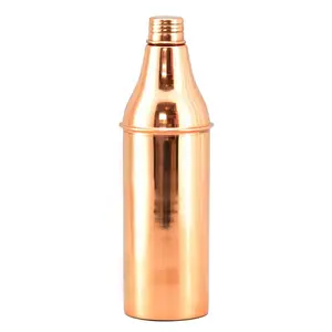 High Quality 100% Pure Copper Material Bottles Mirror Polished Finished 32 Oz Healing Health Benefits of Copper Multi Purpose