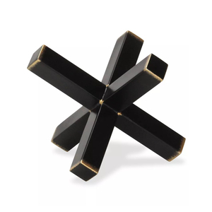 Étagère de cheminée moderne en métal poli pour la décoration de la maison, du salon, de la table et de l'entrée, par Ambience Lifestyle - Product Image 4
