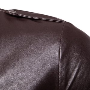 Chaqueta de cuero clásica de moda personalizada para hombre, chaqueta impermeable de motorista para hombre, chaqueta de cuero genuino Original - Product Image 4