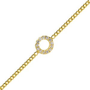 Bracciale in argento placcato oro con cerchio elegante bella collana pendente - Product Image 2