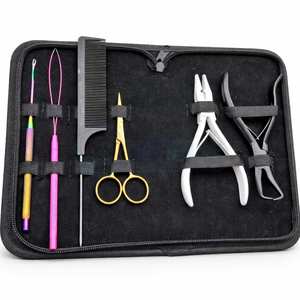 Meilleure offre INTENSE SURGICAL Kit d'outils pour extensions de cheveux en acier inoxydable 6 pièces, ensemble de pinces à perles, fil à enfilage pour micro-anneaux I-Link - Product Image 1