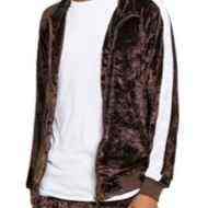 Conjunto Deportivo de Terciopelo Personalizado para Hombre, Estilo Casual de Invierno, Estampado Sólido, Mangas Largas, Alta Visibilidad, Transpirable, Unisex, 100% - Product Image 2