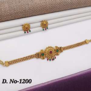 Modern Minimal <b>Women</b> Choker <b>Set</b> with Earrings Fashion <b>Jewelry</b> <b>for</b> Casual Office and Party Use Available <b>for</b> Wholesale Price - Product Image 4