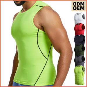 Cross-border Sports <b>Vest</b> <b>Men's</b> Tight-fitting Base Sleeveless Fitness Clothes Training Running Fast Dry <b>Basketball</b> <b>Vest</b> Summer - Product Image 2