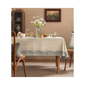 Modern Luxury Cotton Table Cloth High Quality 7 Styles Grey Floral Dining Embroidered Flower Lace Banquet Disposable New Style - Product Image 3