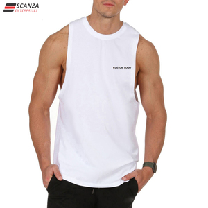 เสื้อกล้ามผู้ชายแขนกุดออกกำลังกายฟิตเนสเสื้อกล้ามสีขาวสำหรับใส่วิ่ง - Product Image 6