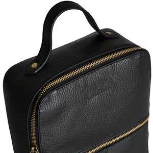 Mini sac à dos en cuir véritable de qualité luxe pour femmes fait à la main noir galet Grain Vintage bohème géométrique haut fournisseur indien - Product Image 6