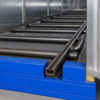 Four de polymérisation industriel à rail pour chariot, four de peinture en poudre à rail au sol, chambre de polymérisation par chauffage par lots