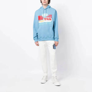 Meilleures ventes Sweat à capuche décontracté de style hivernal pour hommes Design haut à la mode pour col à capuche solide imprimé bouffant-Tailles XXS Coton uni - Product Image 5