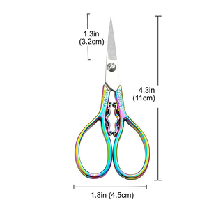 Tijeras multiusos de costura y bordado de la mejor calidad, hoja de acero inoxidable recubierta Multicolor elegante para zurdos para enhebrar - Product Image 2