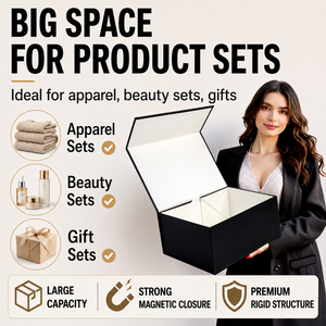 Cajas de Embalaje de Papel Magnéticas Plegables Personalizadas con Logotipo de Lujo, Cajas de Regalo de Cartón para Ropa y Prendas de Vestir - Product Image 3