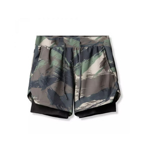 Factory Made Custom Logo Summer Sport Fitness Polyester Spandex Double Layer Running Workout Quick Dry Gym <b>Shorts</b> for <b>Men</b> - Product Image 5