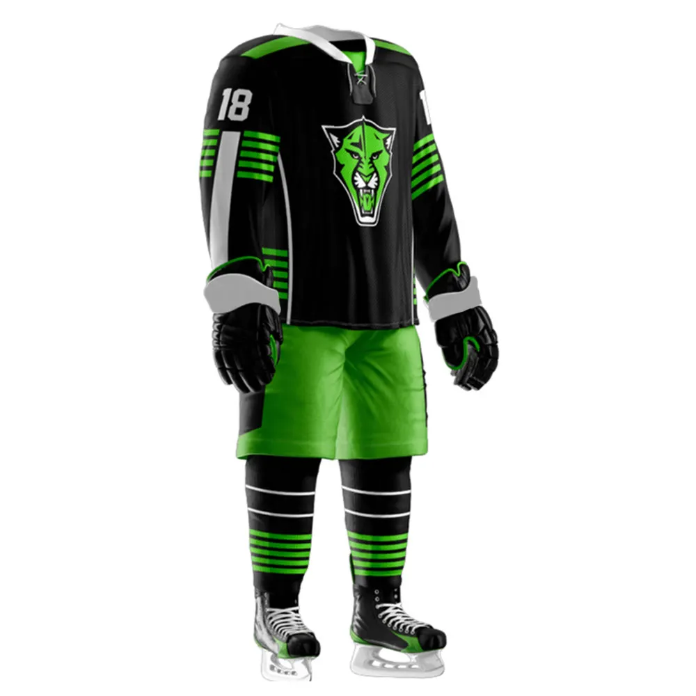 Em branco Hockey Jerseys Atacado Ice Hockey Wear Design Personalizado Sublimação Camisas Tops Sportswear Personalizar Nome da Equipe para Adultos