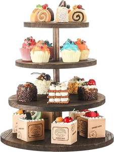 ชั้นวางคัพเค้กไม้ |   งานฝีมือคุณภาพสูง ขัดเงาอย่างประณีต |   โรงงานขายส่งจำนวนมาก - Product Image 2