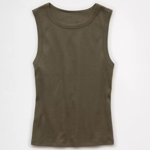 เสื้อแขนกุดผ้าฝ้ายแบบเรียบง่ายสำหรับผู้หญิงเสื้อแขนกุดใส่ได้พอดีตัวโลโก้ด้านหน้าสำหรับยิมชั้น - Product Image 2