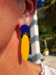 Pendientes de Resina Bordados a Mano, Joyería de Moda de Acero Inoxidable para Mujeres y Niñas, Estilo Clásico para Bodas, Alta Calidad - Product Image 3