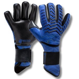 Guantes de portero profesionales personalizados con palma frontal de látex alemán de 4 mm, impresión por sublimación en el dorso y inyección de silicona. - Product Image 5