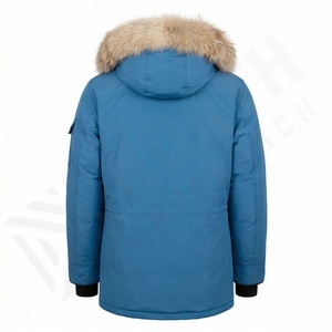 Chaqueta Parka para Hombre con Capucha Desmontable, Chaqueta Acolchada de Piel Sintética, Chaqueta de Invierno con Cuello Alto, Térmica, Gruesa - Product Image 2