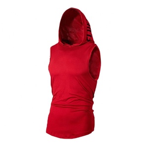 Sudadera con capucha sin mangas para hombre, camisa de estilo informal, a la moda, con bordado, impresión por sublimación, temporada de verano - Product Image 5