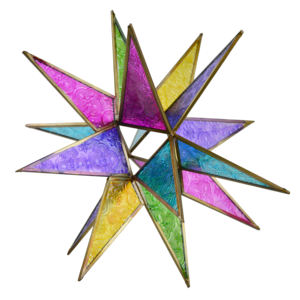 Recién llegados, adornos navideños, diseño de estrella transparente moderno, colgante de Navidad de Metal, acabado plateado, decoración del hogar - Product Image 3