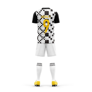 Ensemble de maillots et shorts de football d'été personnalisés, respirants et à séchage rapide pour hommes, avec tissu extensible - Product Image 2