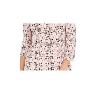 Polo da Donna Charter Club a Maniche 3/4 Rosa, Vestibilità Slim, Stile Casual con Logo, Traspirante, in Maglia, Taglia XS - Product Image 3