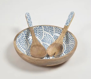 Bol tendance avec bol de service en résine et bois pour ustensiles de cuisine maison Salle à manger et mariage bols de vaisselle décoratifs d'Inde - Product Image 5