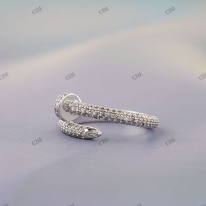 New Arrival Customized Design GRA Certified Moissanite Sterling Silver Iced Diamond Hip Hop Band <b>Mens</b> High Quality Latest - Product Image 1