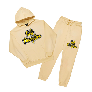 OME Service-Ensemble de survêtements en polaire de couleur rose avec sweat à capuche et pantalon de survêtement avec logo personnalisé sérigraphié et élégant - Product Image 5