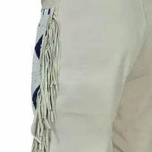 Pantalones de Cuero de Gamuza con Flecos para Hombre, Transpirables, Lavados, Ligeros y Ecológicos, Más Vendidos - Product Image 6