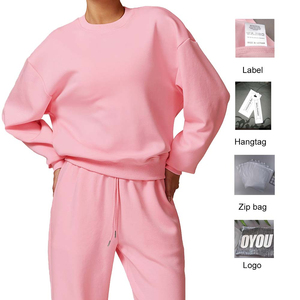Customize Sweat Suits Womens Fitness <b>Tracksuit</b> With Logo OEM Custom logo <b>plain</b> mens sweatsuits set - Product Image 2